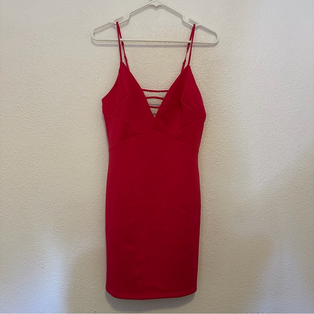 Bebe Elegant Pink Strappy Dress